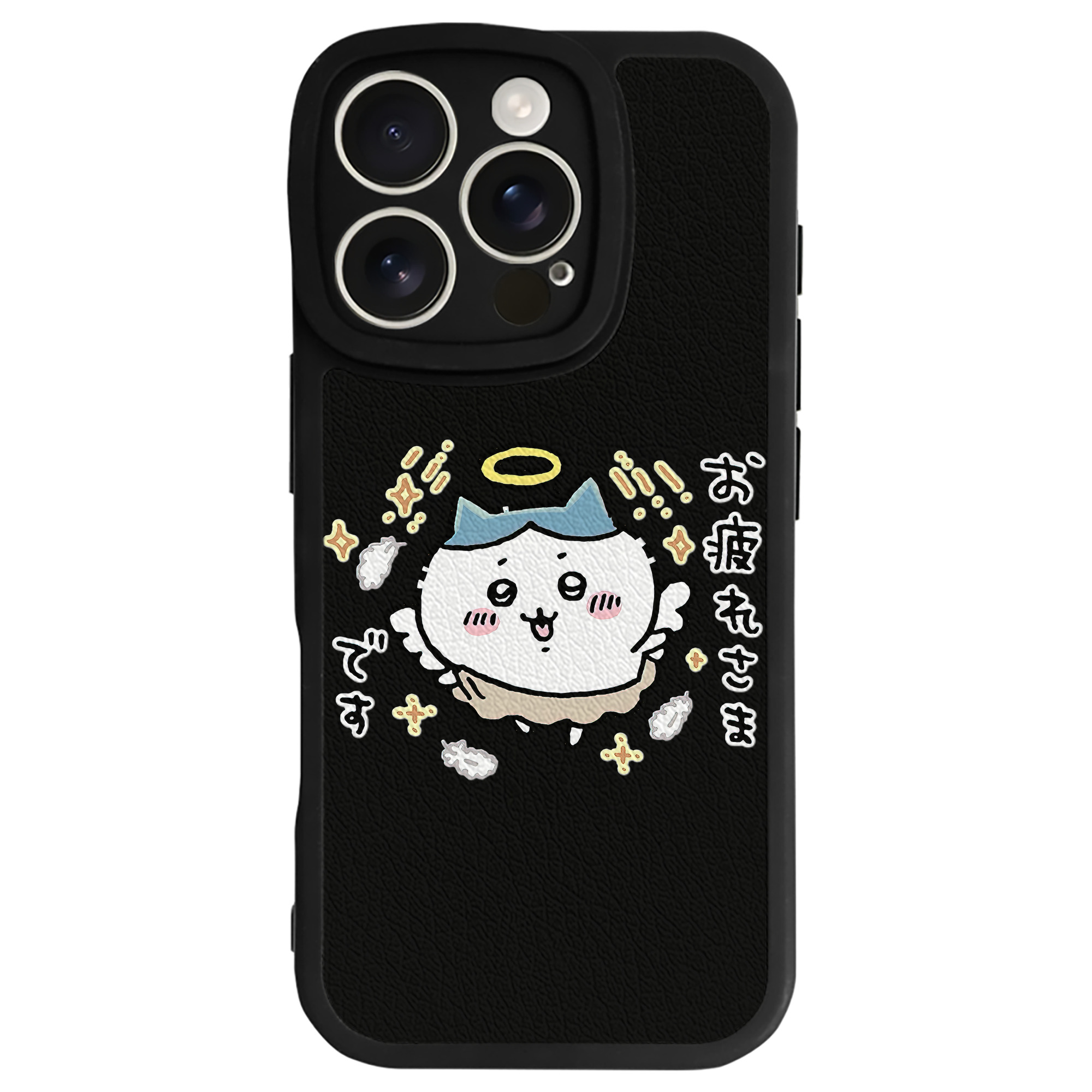 （画像用） ちいかわ ハチワレ Chii-kawa hachiware 【iPhone 16シリーズ対応】シリコンスマホケース（レザー調） 材質：シリコン